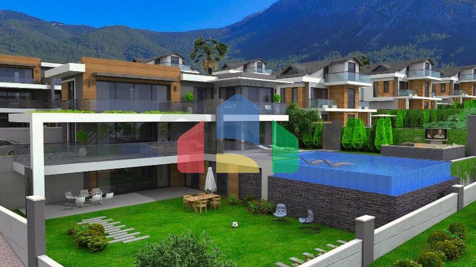 Вілла планування 4 + 1 в районі Фетхіє - Анталія