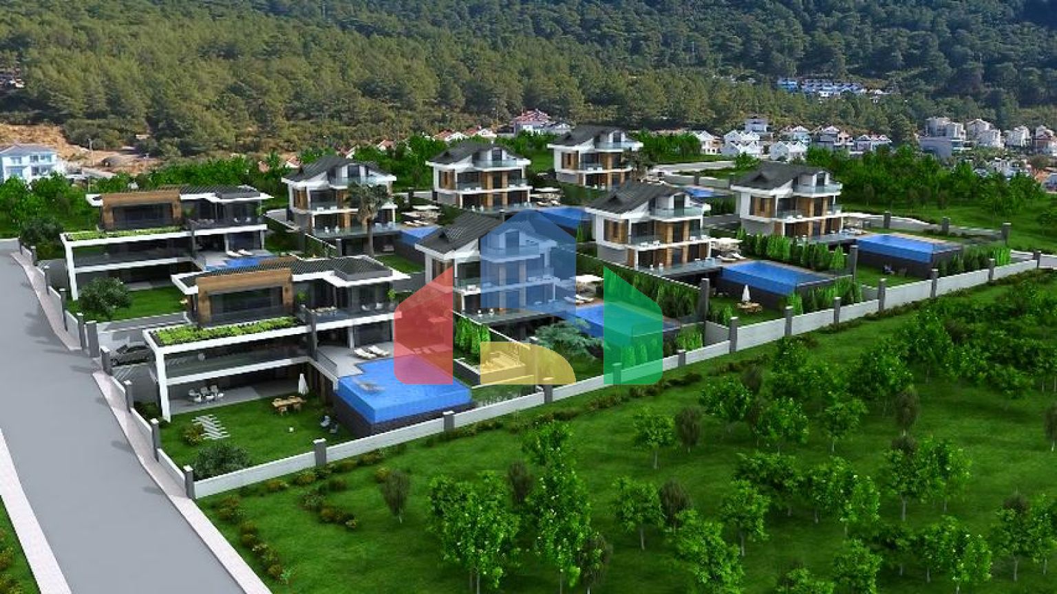 Вілла планування 4 + 1 в районі Фетхіє - Анталія