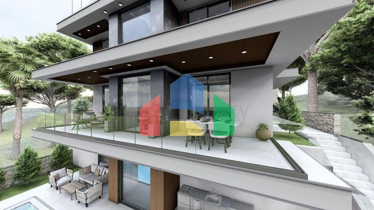 Вілла планування 4 + 1 в районі Фетхіє - Анталія