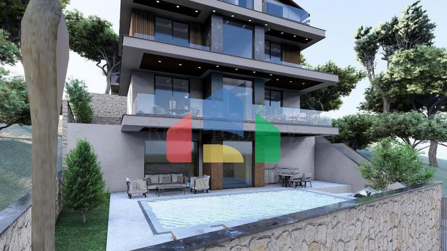 Вілла планування 4 + 1 в районі Фетхіє - Анталія