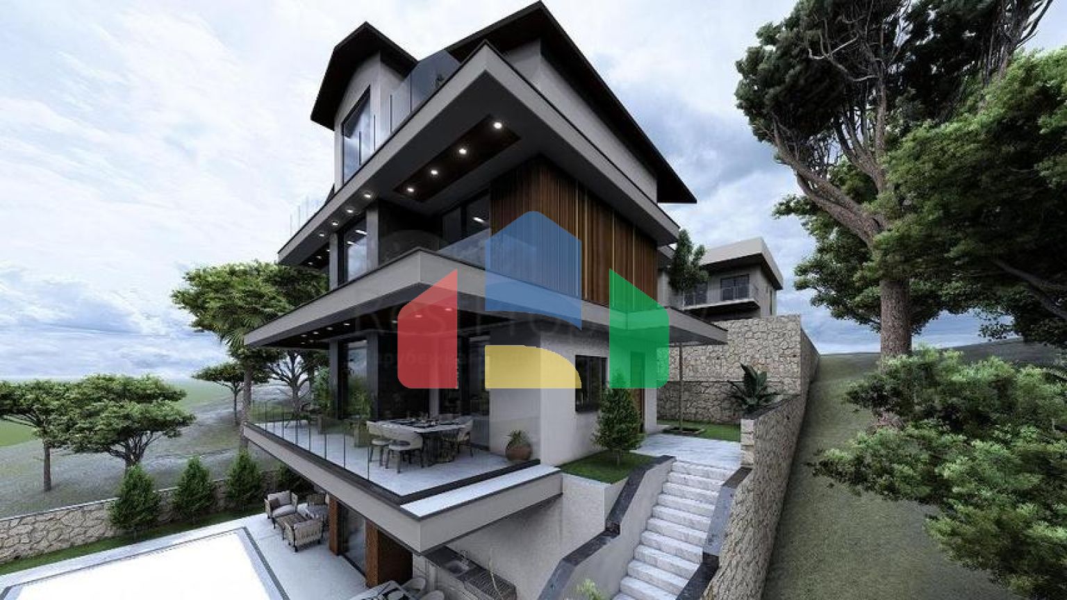 Вілла планування 4 + 1 в районі Фетхіє - Анталія