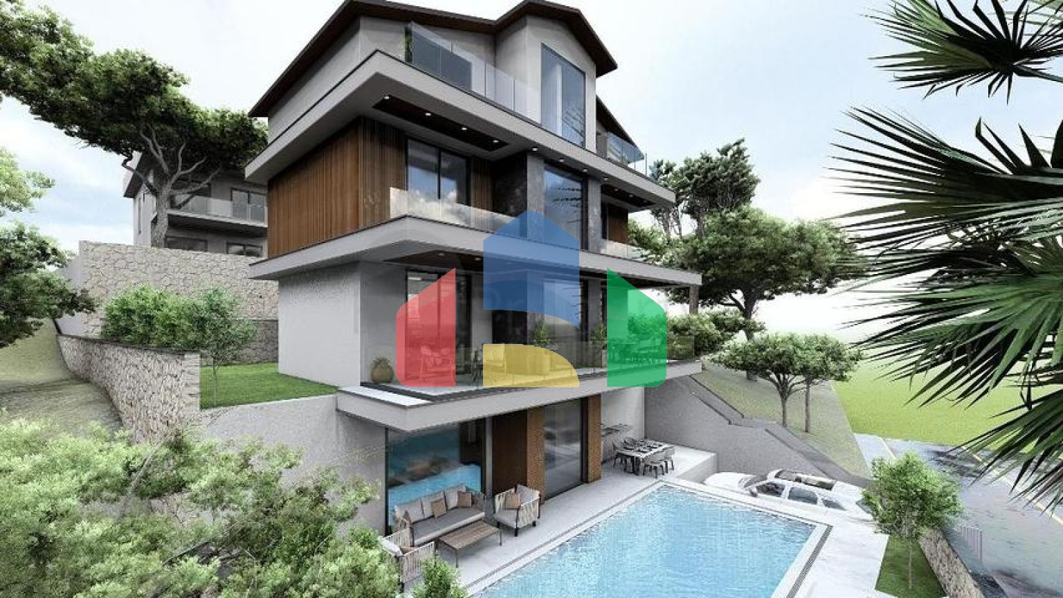 Вілла планування 4 + 1 в районі Фетхіє - Анталія