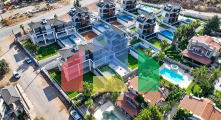 Вилла планировки 4+1 в районе Фетхие - Анталия