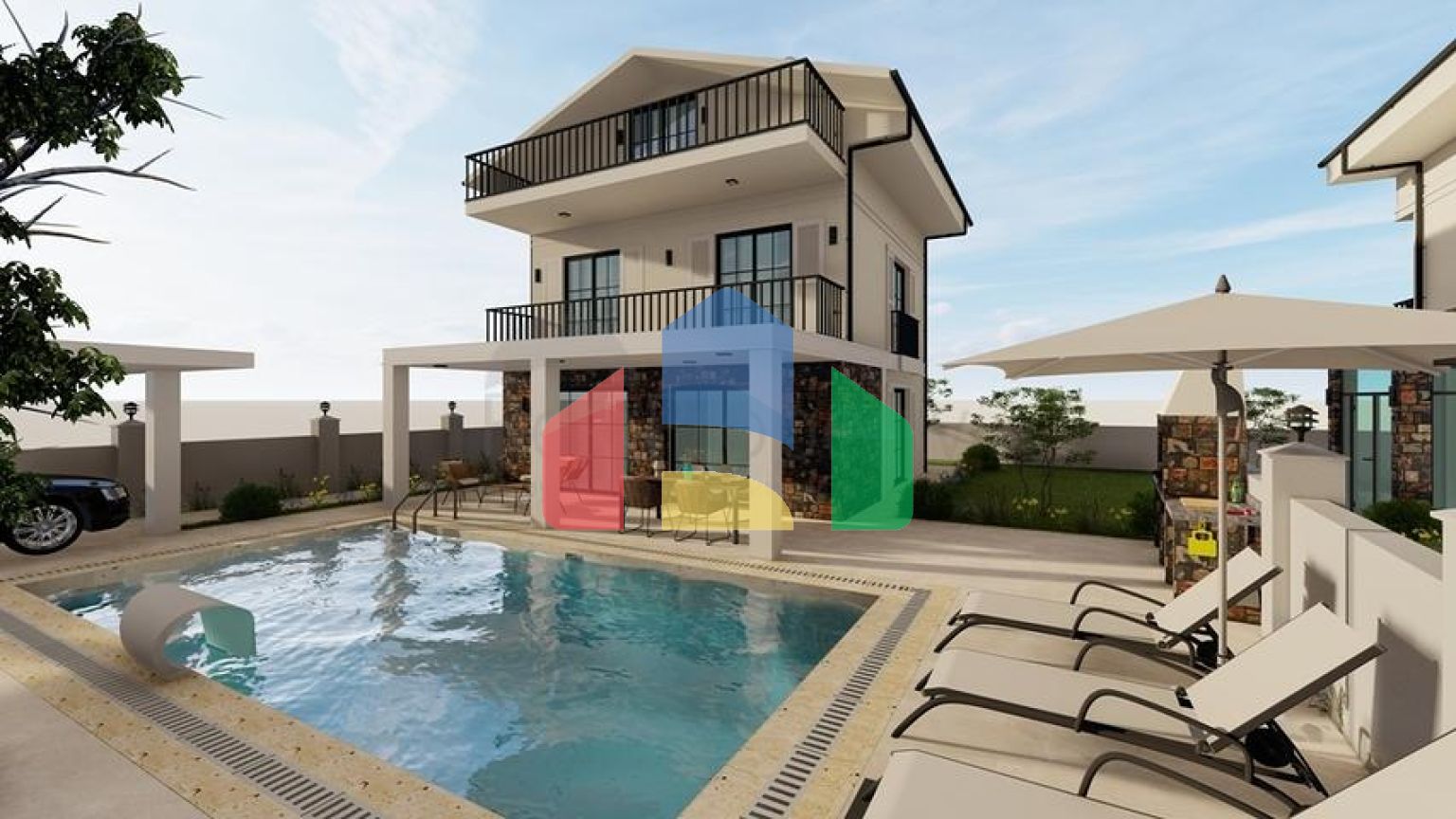 Вілла планування 4 + 1 в районі Фетхіє - Анталія