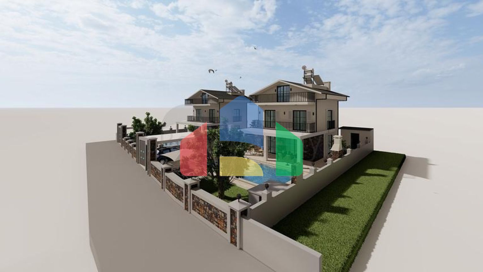 Вілла планування 4 + 1 в районі Фетхіє - Анталія