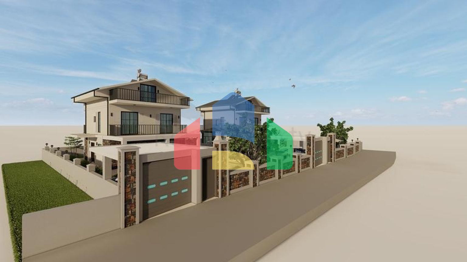 Вілла планування 4 + 1 в районі Фетхіє - Анталія