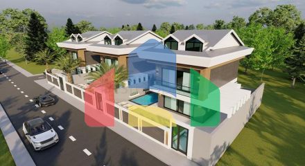 Вилла планировки 4+1 в районе Фетхие - Анталия