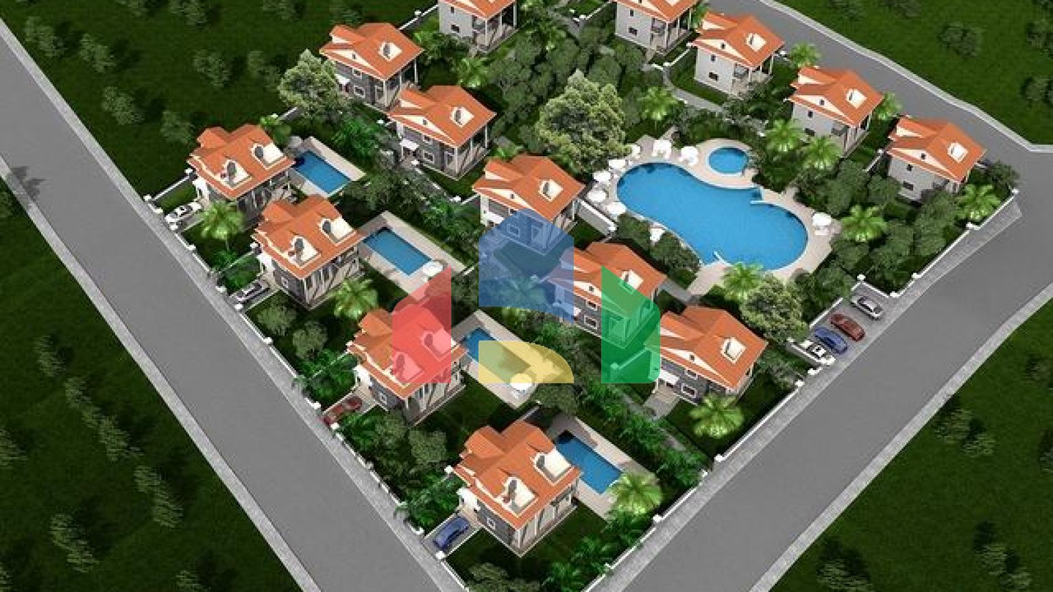 Вілла планування 4 + 1 в районі Фетхіє - Анталія