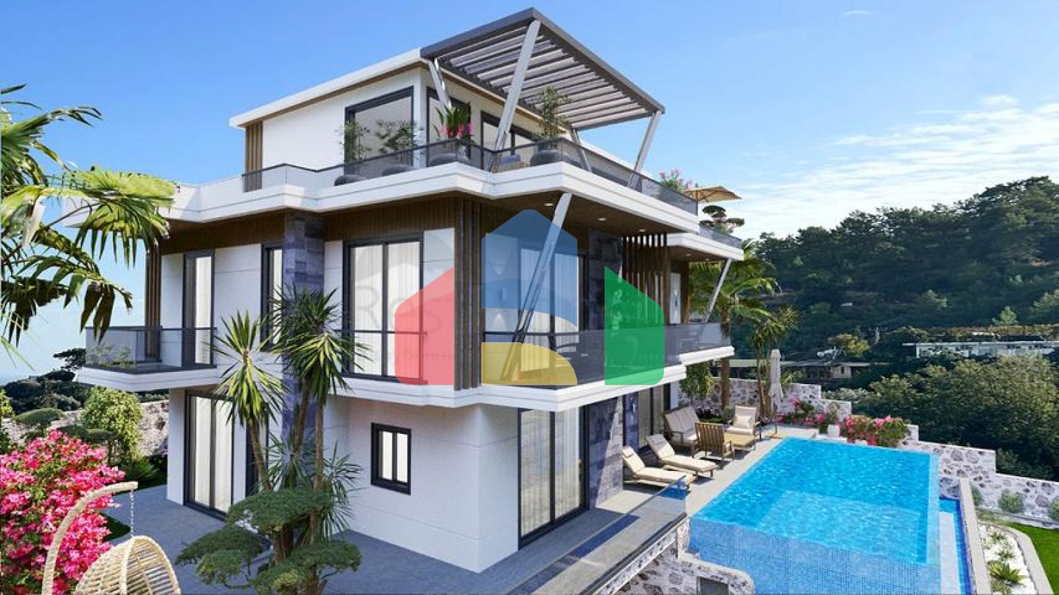 Вілла планування 6 + 1 в районі Фетхіє - Анталія