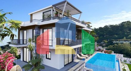 Вілла планування 6 + 1 в районі Фетхіє - Анталія