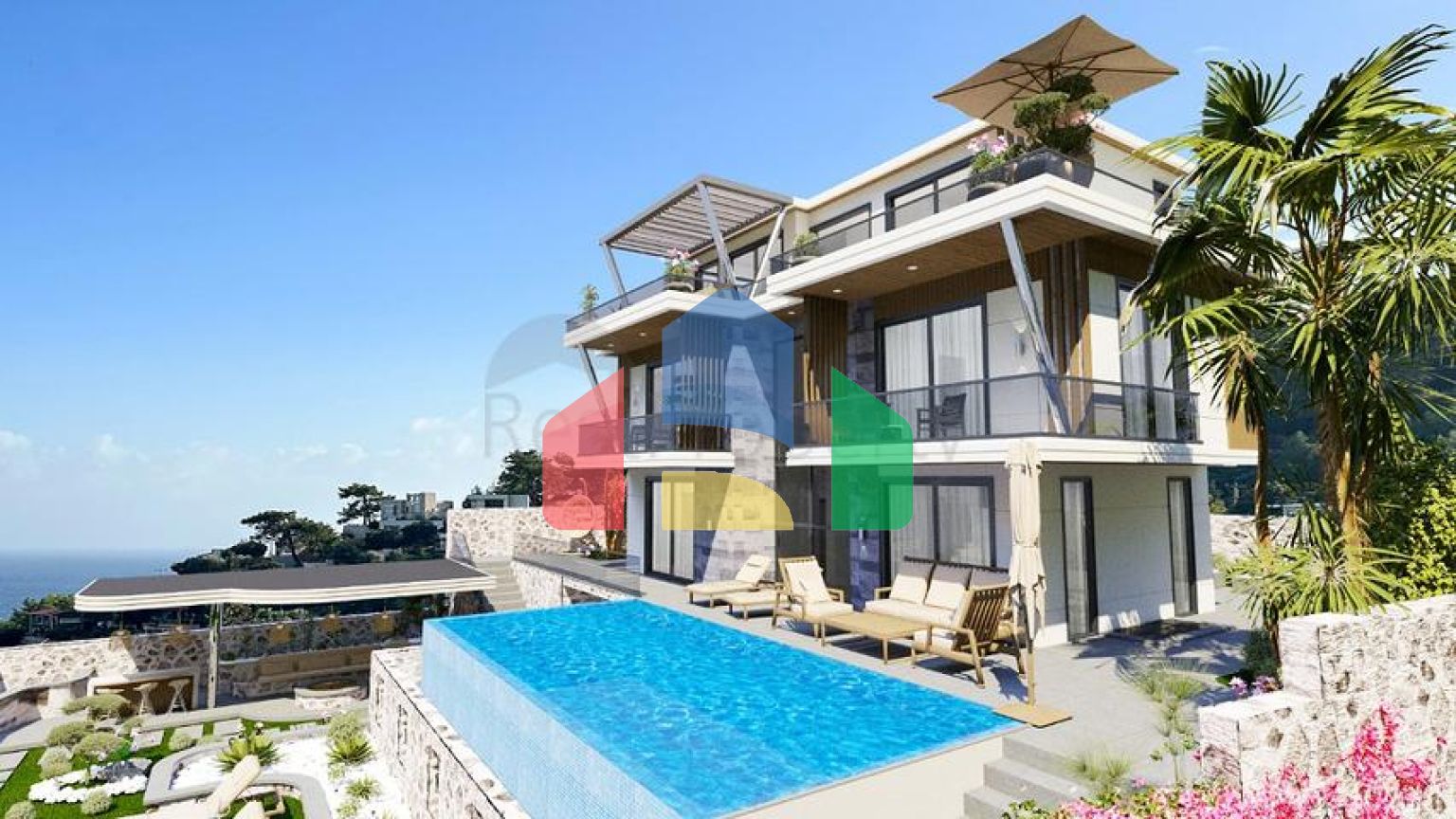 Вілла планування 6 + 1 в районі Фетхіє - Анталія