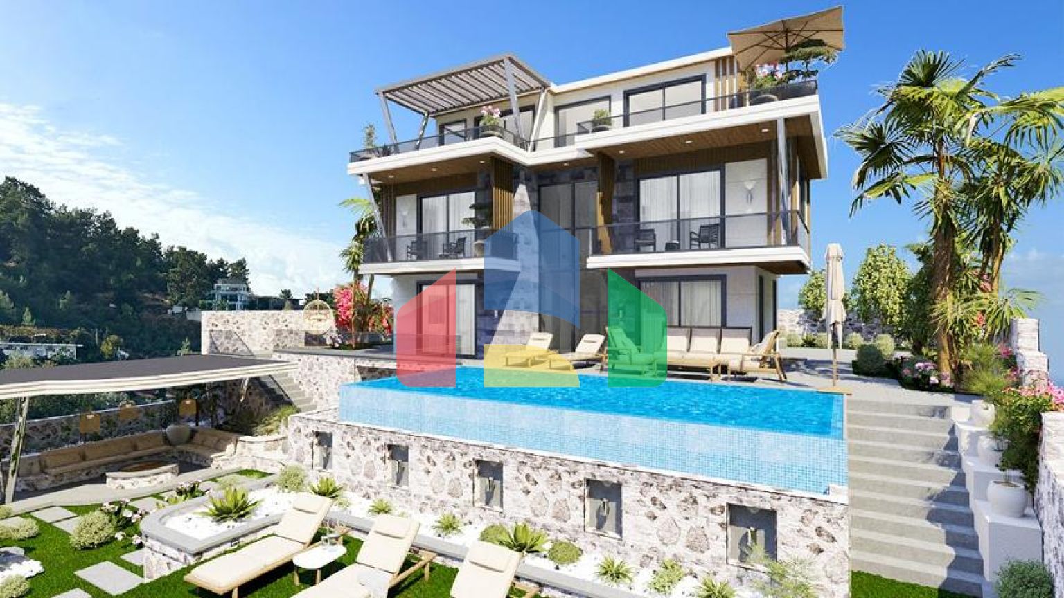 Вілла планування 6 + 1 в районі Фетхіє - Анталія