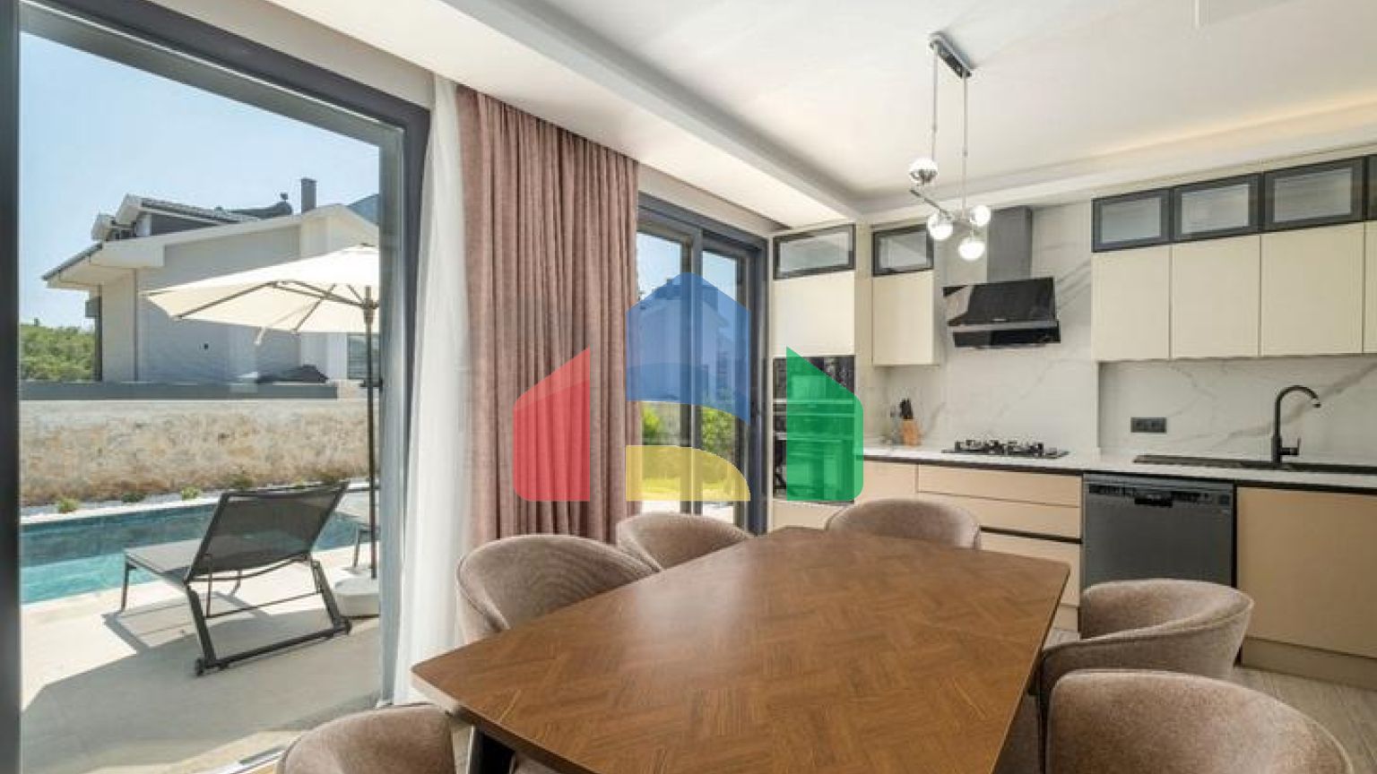 Вилла планировки 3+1 в районе Фетхие - Анталия