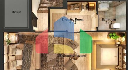 Вилла планировки 3+1 в районе Фетхие - Анталия