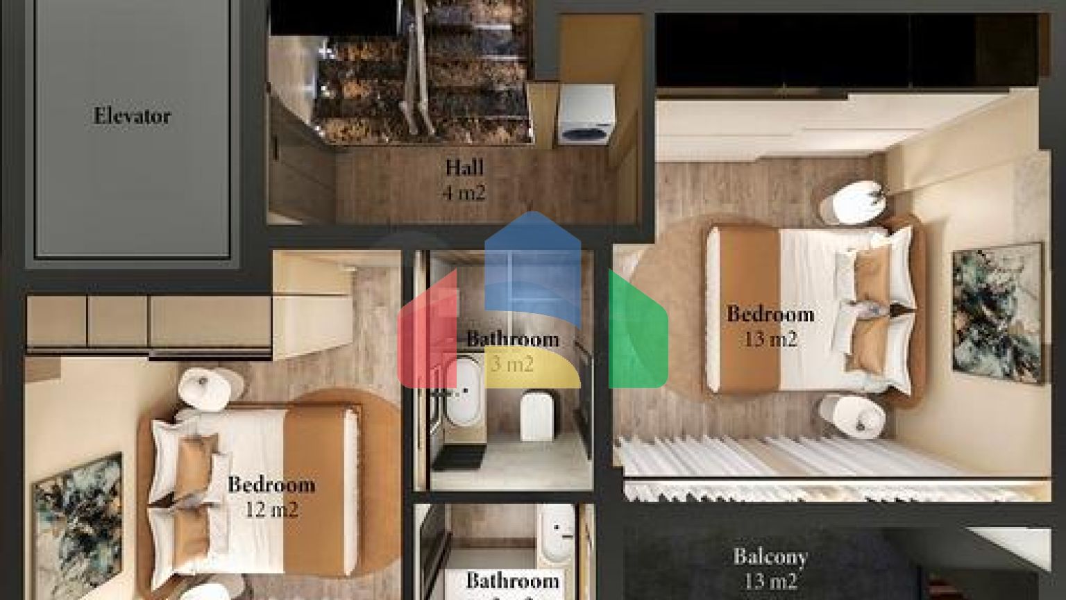 Вилла планировки 3+1 в районе Фетхие - Анталия