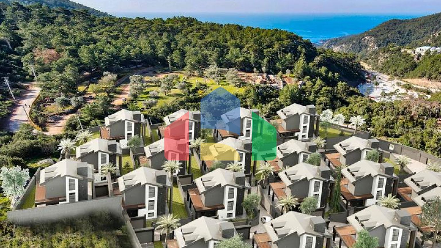 Вилла планировки 3+1 в районе Фетхие - Анталия