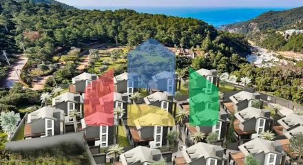 Вилла планировки 3+1 в районе Фетхие - Анталия