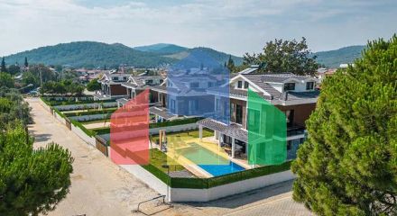 Вилла планировки 4+1 в районе Фетхие Анталия