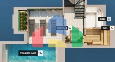 Вілла планування 3 + 1 в районі Фетхіє - Анталія