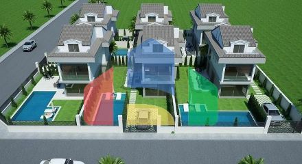 Вілла планування 4 + 1 в районі Фетхіє - Анталія