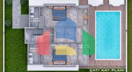 Квартира планування 4 + 1 в районі Фетхіє