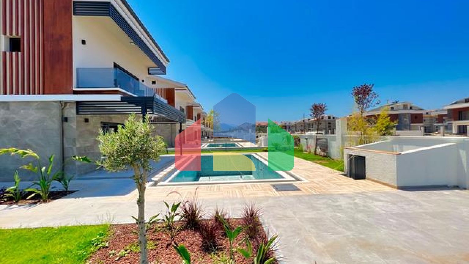 Вилла планировки 4+1 в районе Фетхие