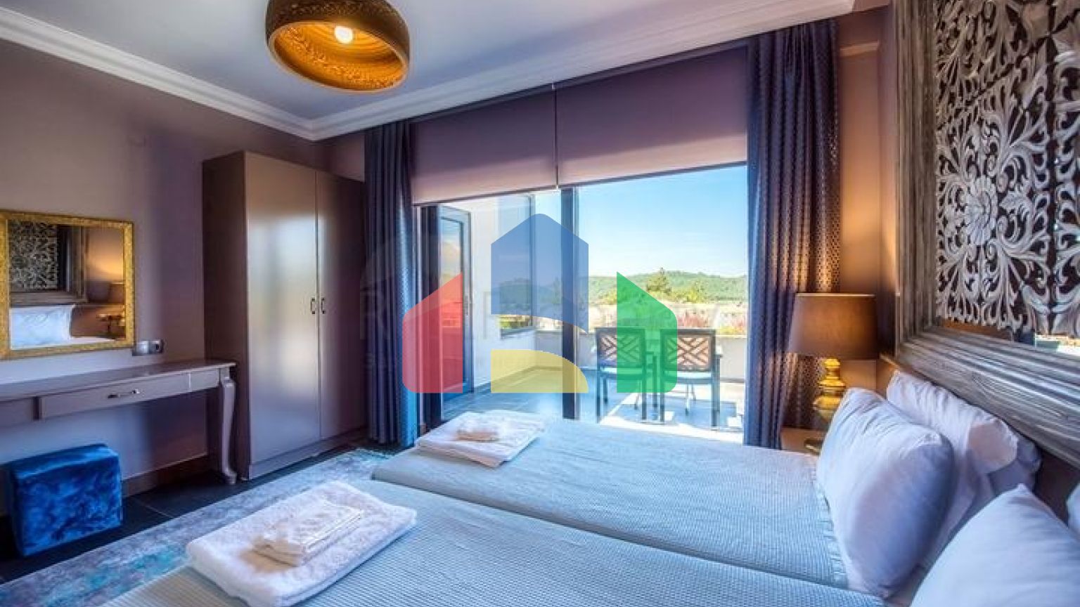 Вілла 3 + 1 з меблями з особистим басейном в Оваджике Фетхіє