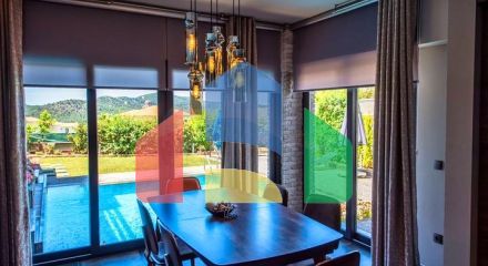 Вілла 3 + 1 з меблями з особистим басейном в Оваджике Фетхіє