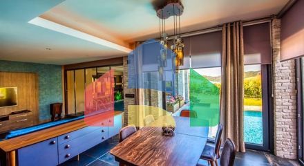 Вілла 3 + 1 з меблями з особистим басейном в Оваджике Фетхіє