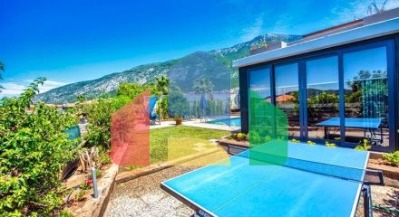 Вілла 3 + 1 з меблями з особистим басейном в Оваджике Фетхіє