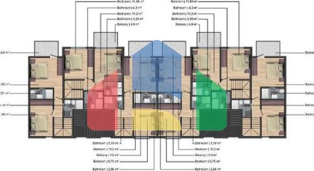 Квартира планування 1 + 1 в районі Фетхіє
