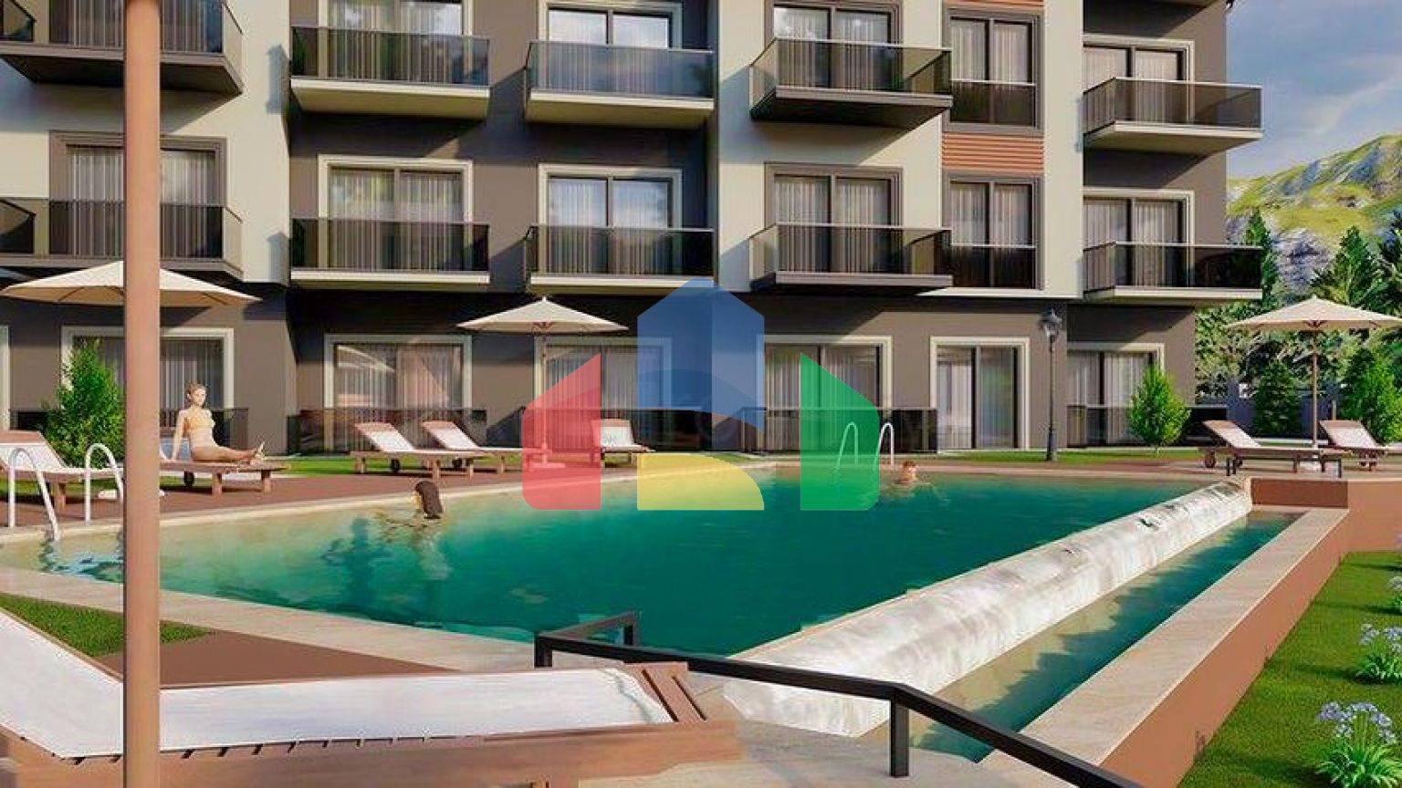 Квартира планировки 1+1 в районе Фетхие