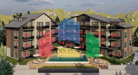 Квартира планировки 1+1 в районе Фетхие