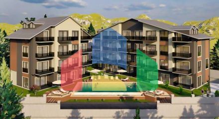 Квартира планировки 1+1 в районе Фетхие