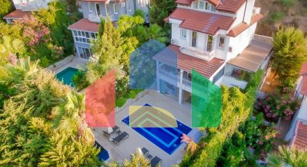 Вілла з басейном планування 5 + 1 в районі Фетхіє