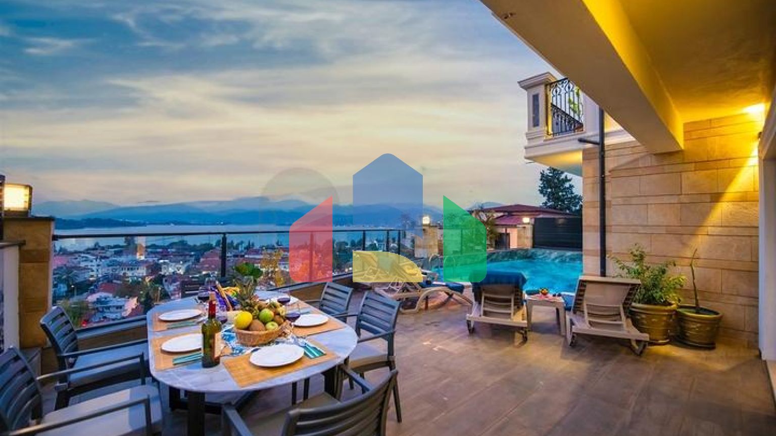 Вилла планировки 3+1 в районе Фетхие - Анталия