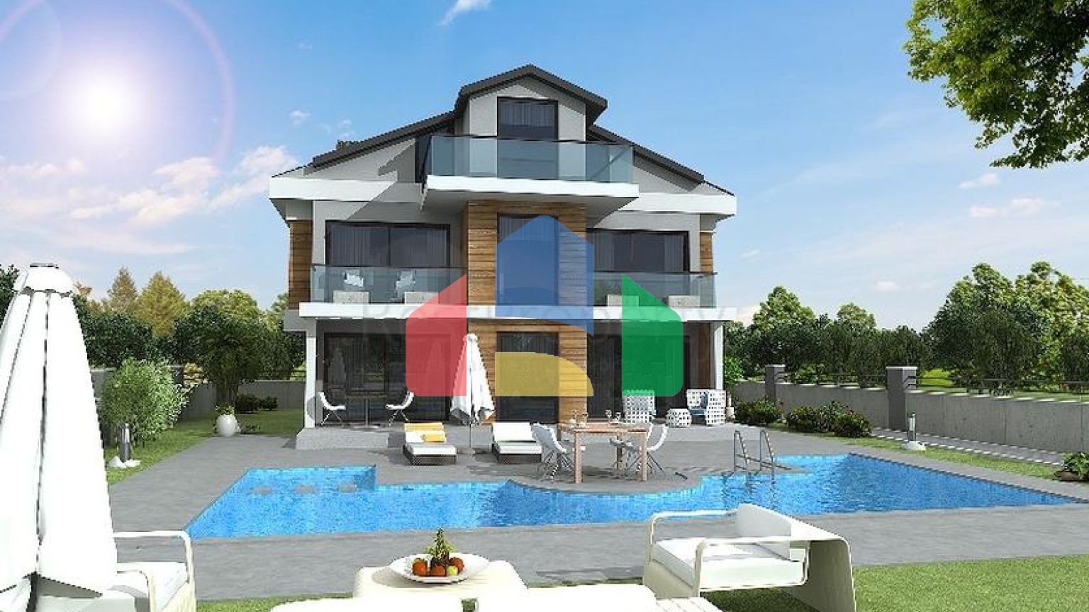 Вилла планировки 4+1 в удобно расположенном районе Фетхие