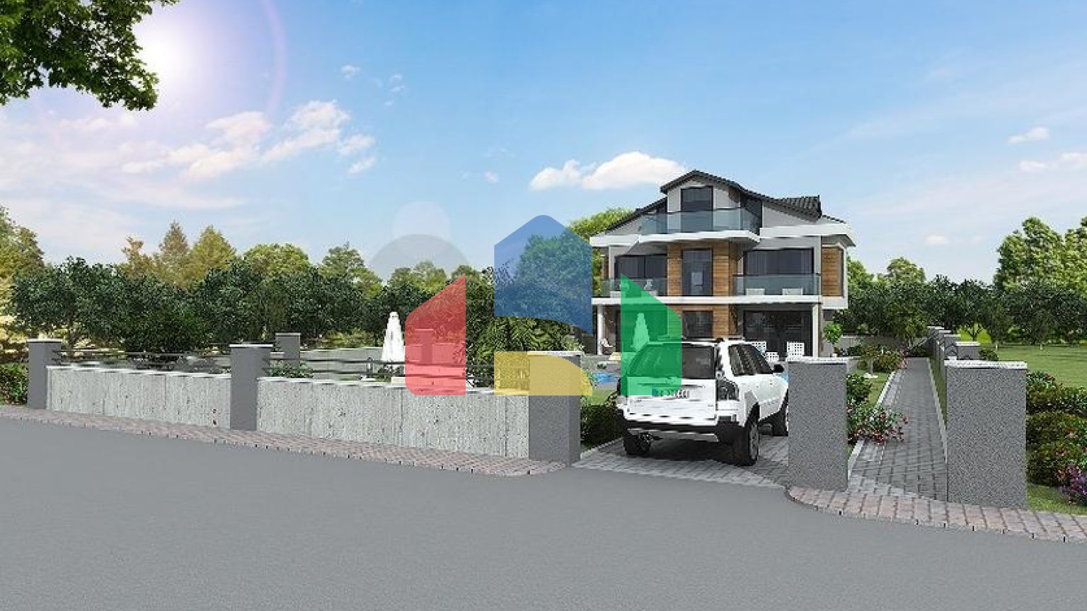 Вилла планировки 4+1 в удобно расположенном районе Фетхие