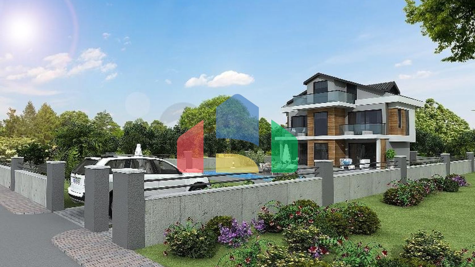 Вилла планировки 4+1 в удобно расположенном районе Фетхие