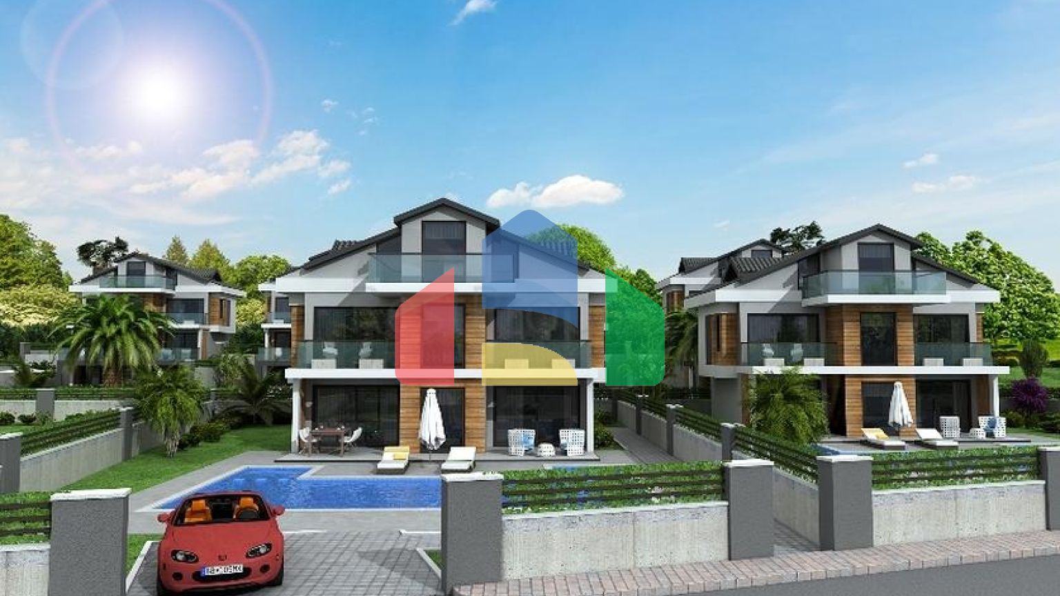 Вилла планировки 4+1 в удобно расположенном районе Фетхие