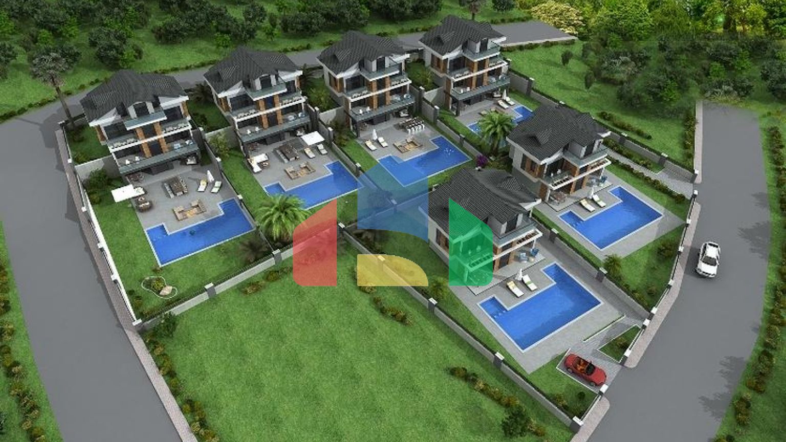 Вилла планировки 4+1 в удобно расположенном районе Фетхие