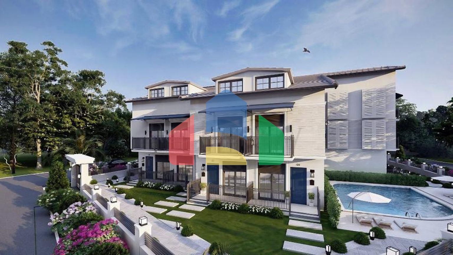 Квартира планировки 1+1 площадью 50 м2 в районе Фетхие