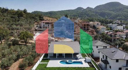 Вілла планування 3 + 1 в районі Фетхіє