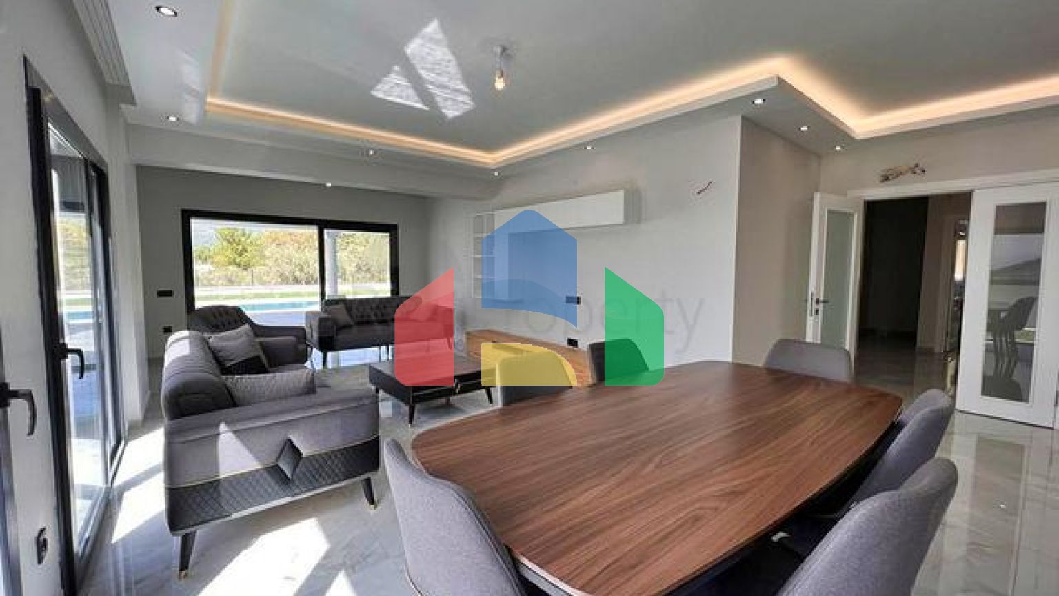 Вілла планування 3 + 1 в районі Фетхіє