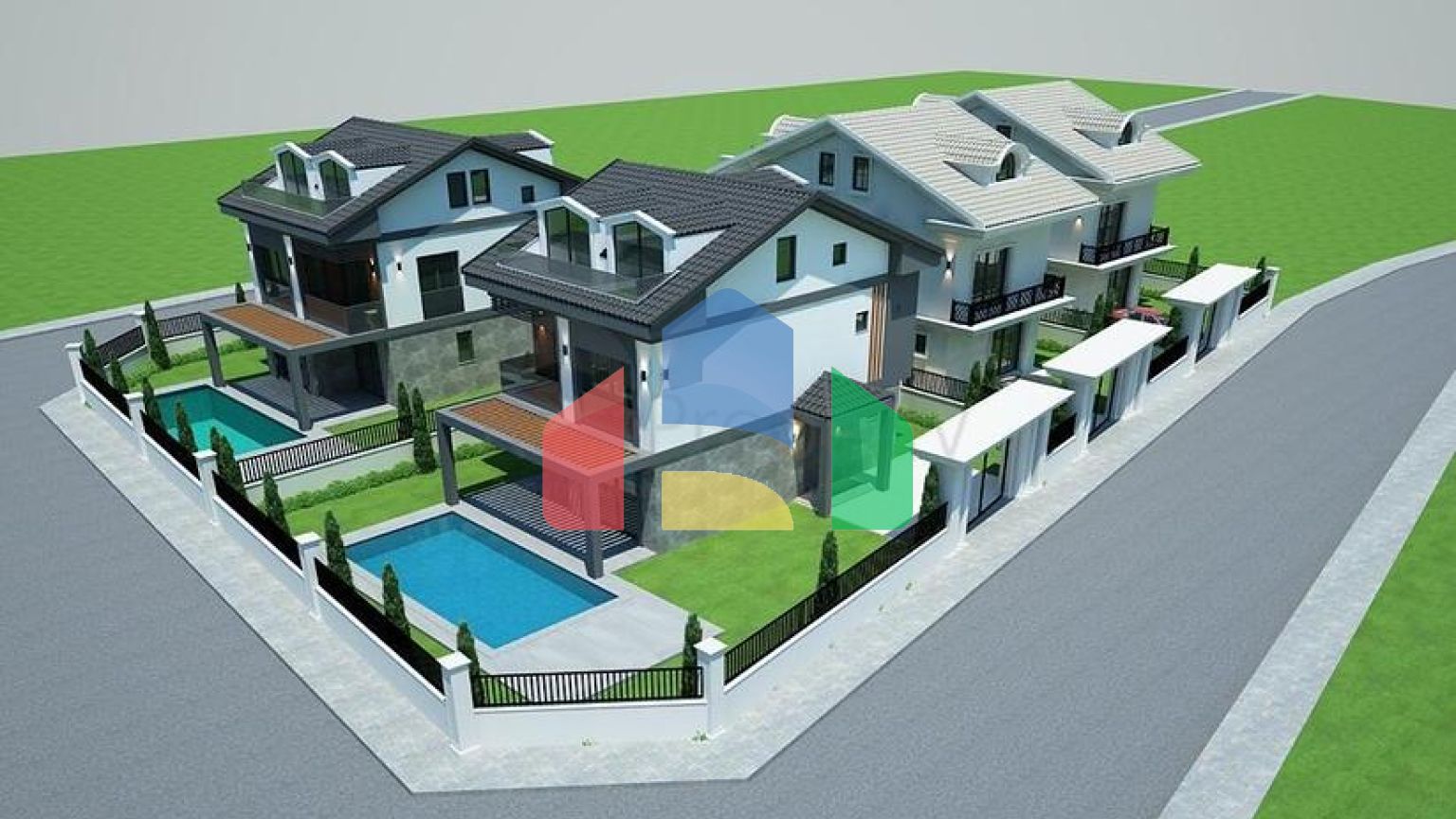 Вилла планировки 5+1 в районе Фетхие