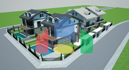 Вилла планировки 5+1 в районе Фетхие