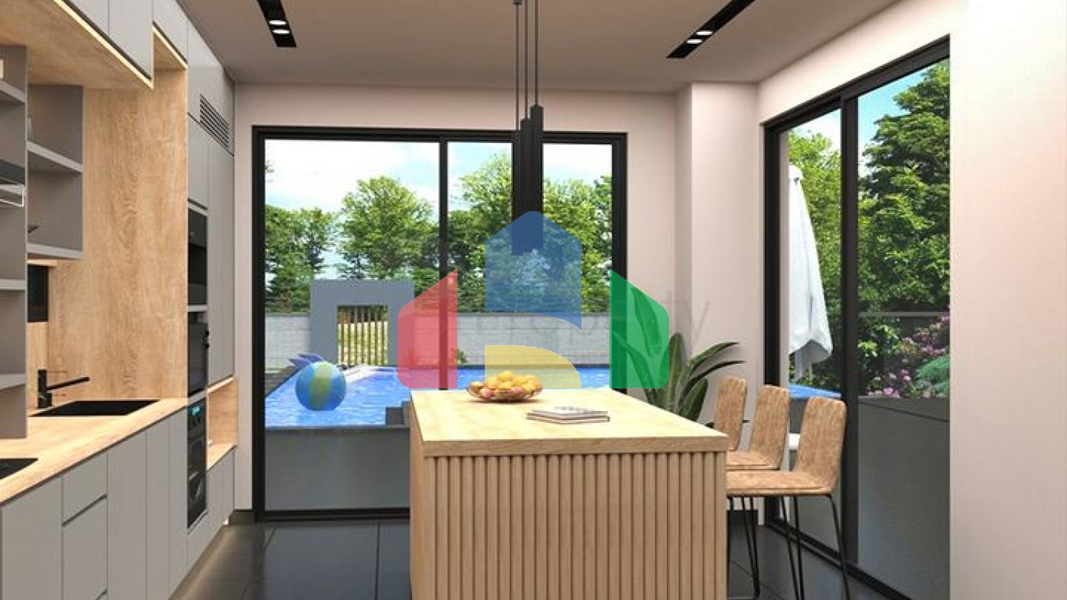 Вилла планировки 4+1 в районе Фетхие