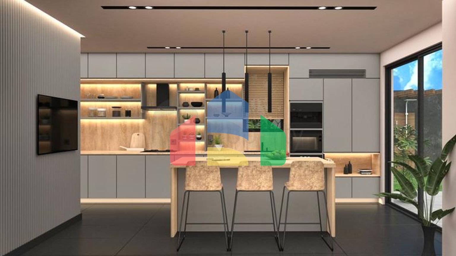 Вилла планировки 4+1 в районе Фетхие