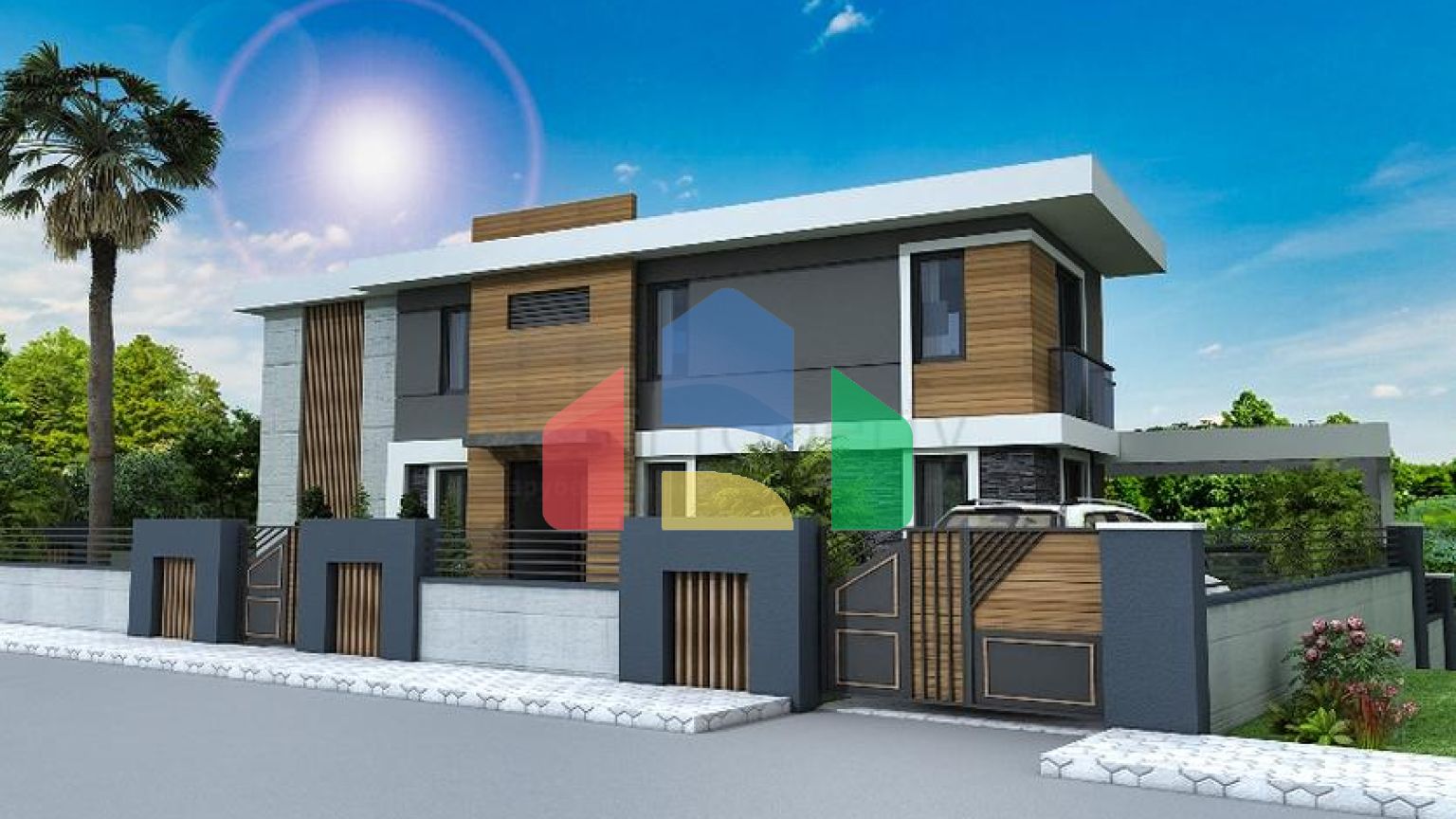 Вилла планировки 4+1 в районе Фетхие