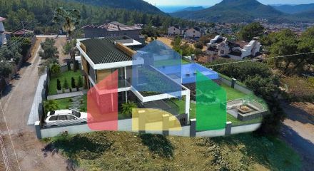 Вилла планировки 4+1 в районе Фетхие